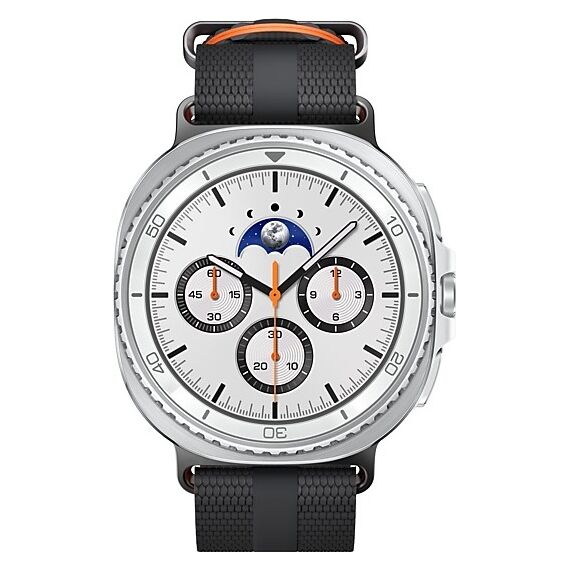 Galaxy Watch 8 Classic | 46 мм | White | Athleisure/Graphite | M/L, Тип ремешка : Athleisure, Размер корпуса : 46 мм, Цвет: White, Цвет ремешка: Graphite, Размер ремешка : M/L, Подключение часов : Bluetooth / Wi-Fi, изображение 3